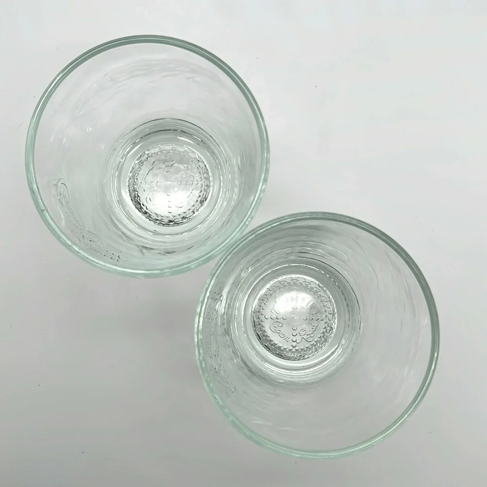 Crown Royal Canadian Whiskey Embossed Rocks Tumbler Bar Glasses (Set of 2)